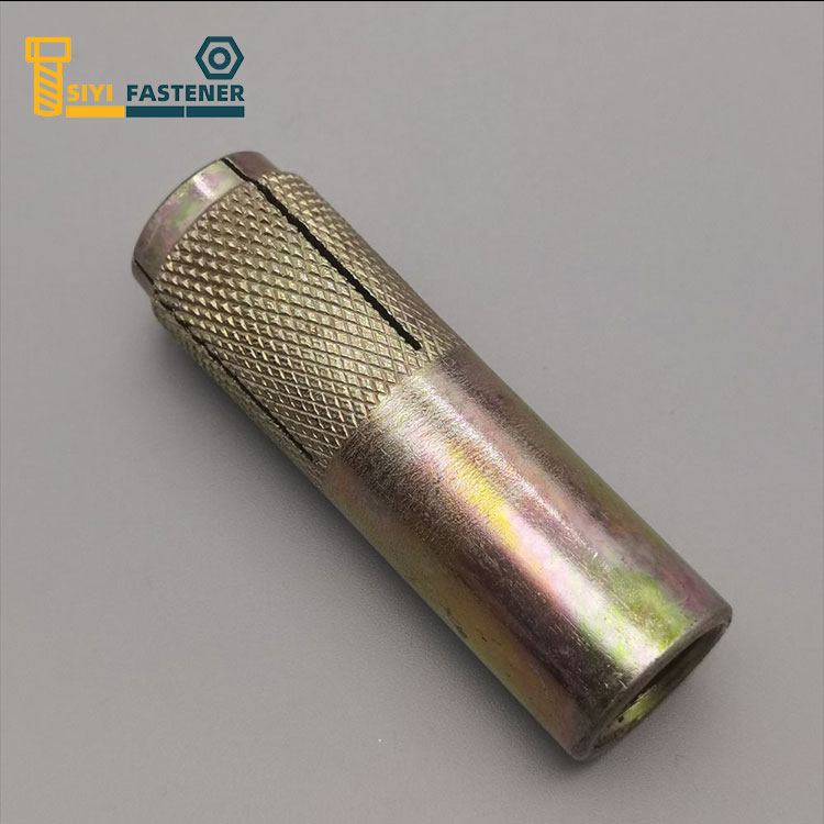 Seng Kuning Plastik Karbon Plated Drop ing Jangkar kanthi Knurling