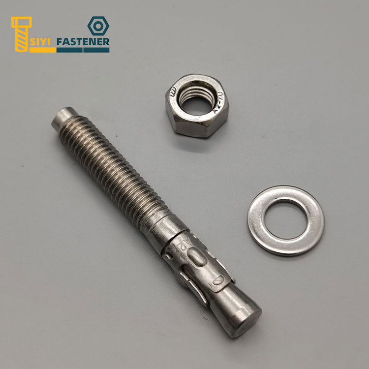 Stainless Steel 304 Wedge Jangkar Kacang lan Mesin Cuci