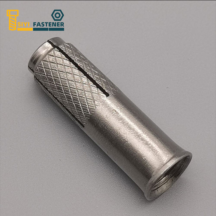 Gulung Steel ing Jangkar kanthi Knurling lan Lip